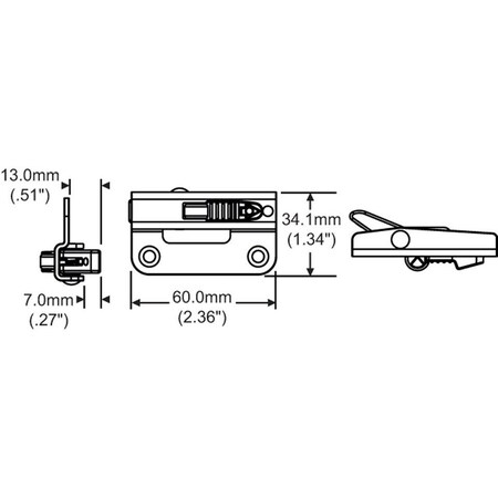 Strybuc LH Angel Ventlock Chrome 50-1353-SBCH-LH